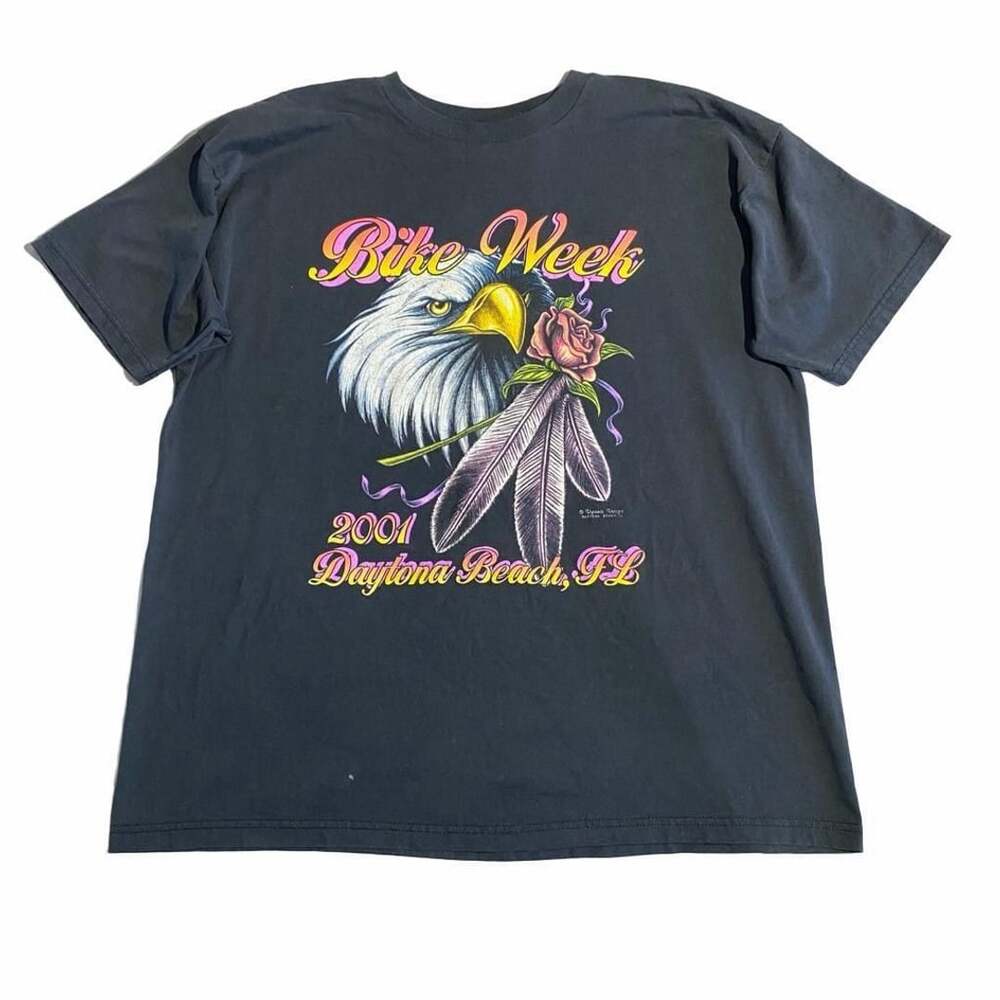 Dynamic Designs 2001 Daytona Beach Bike Week T-Shirt Black